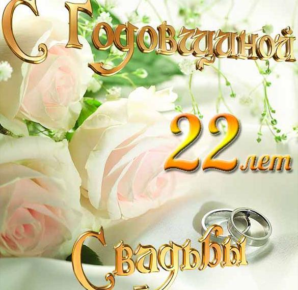 С Днем Свадьбы - Бронзовая 22 года