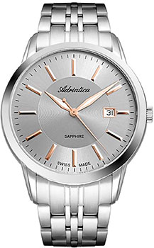 Швейцарские наручные  мужские часы Adriatica 8306.51R7Q. Коллекция Classic