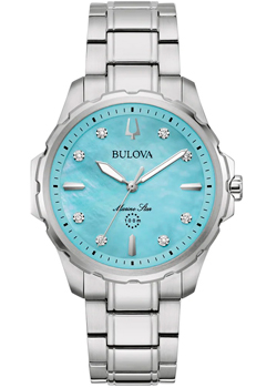 Японские наручные  женские часы Bulova 96P248. Коллекция Marine Star Ladies