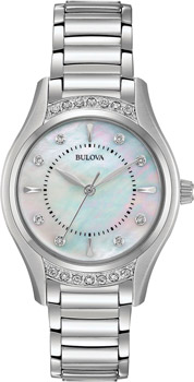 Японские наручные  женские часы Bulova 96R216. Коллекция Diamonds