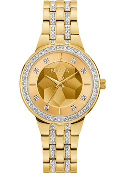 Японские наручные  женские часы Bulova 97L176. Коллекция Crystal Ladies