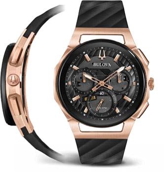 Японские наручные  мужские часы Bulova 98A185. Коллекция CURV