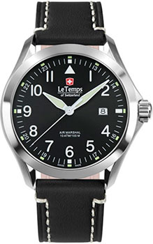 Швейцарские наручные  мужские часы Le Temps LT1040.01BL15. Коллекция Air Marshal