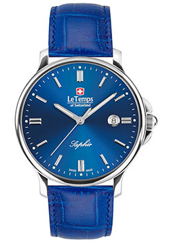 Швейцарские наручные  мужские часы Le Temps LT1067.13BL03. Коллекция Zafira Gent 41