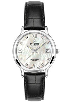 Швейцарские наручные  женские часы Le Temps LT1088.05BL01. Коллекция Flat Elegance Lady