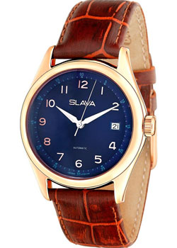 Российские наручные  мужские часы Slava 1493274-300-8215. Коллекция Премьер
