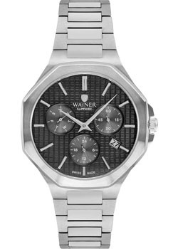 Швейцарские наручные  мужские часы Wainer WA.19687C. Коллекция Wall Street