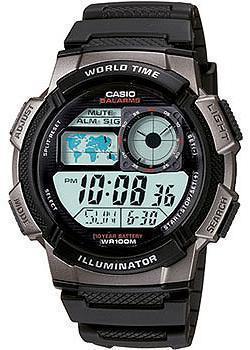 Японские наручные  мужские часы Casio AE-1000W-1B. Коллекция Digital