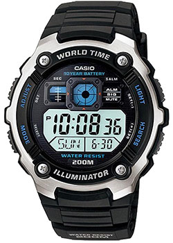 Японские наручные  мужские часы Casio AE-2000W-1A. Коллекция Digital