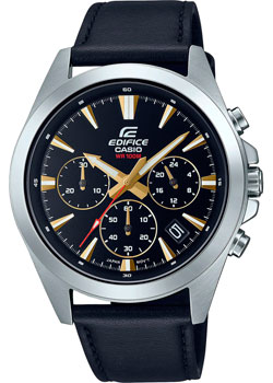 Японские наручные  мужские часы Casio EFV-630L-1A. Коллекция Edifice