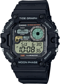 Японские наручные  мужские часы Casio WS-1700H-1A. Коллекция Digital