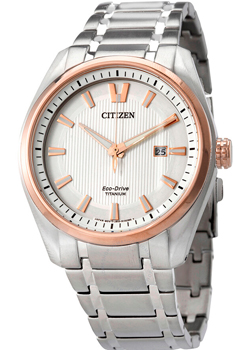 Японские наручные  мужские часы Citizen AW1244-56A. Коллекция Super Titanium