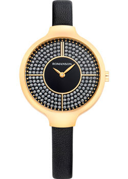 женские часы Romanson RL0B13LLG(BK). Коллекция Giselle