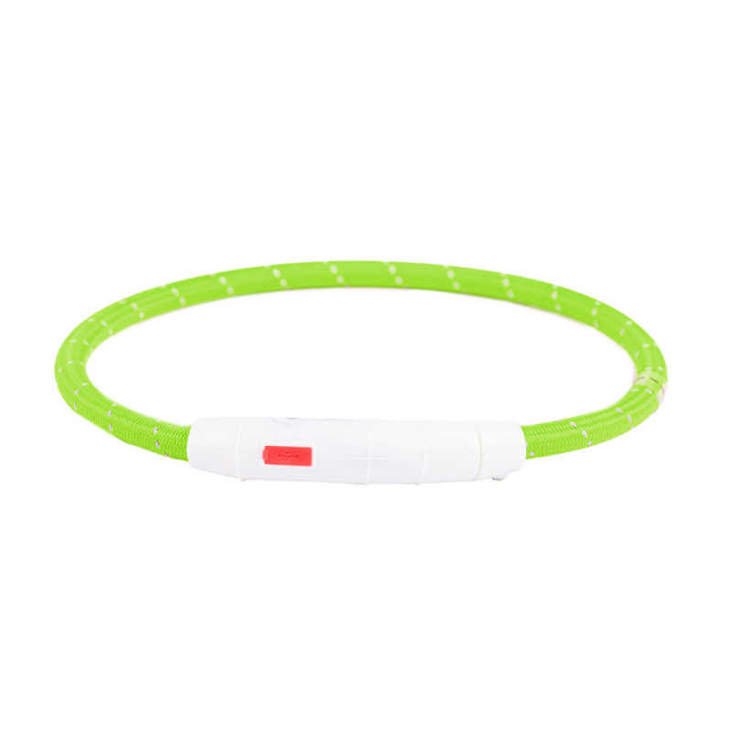 Rungo Ошейник круглый светящийся для собак средних пород, 45 см, зеленый
