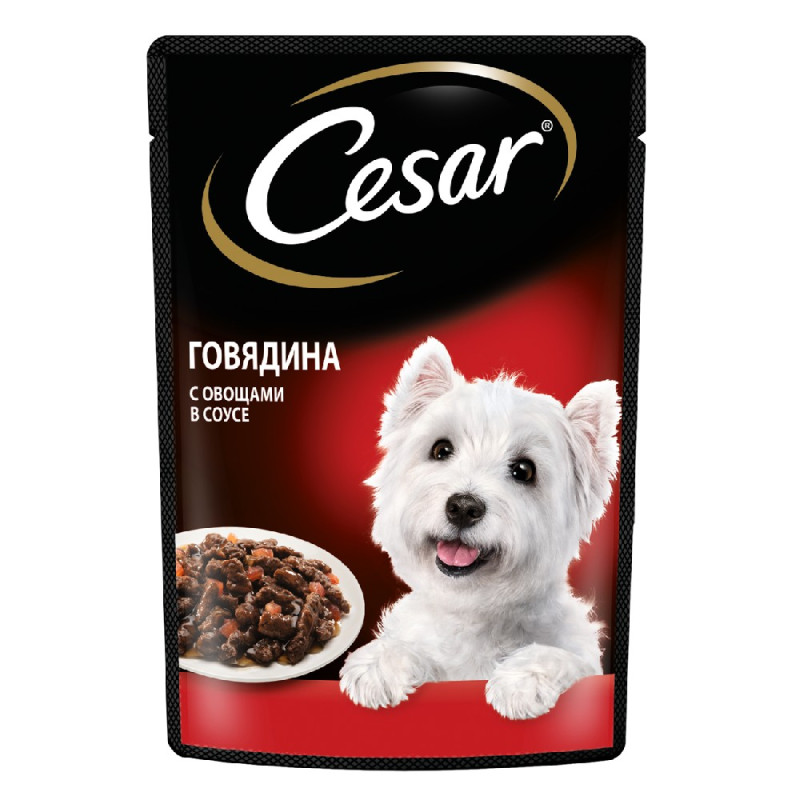 Cesar Корм влажный для собак Говядина с овощами, 85 г