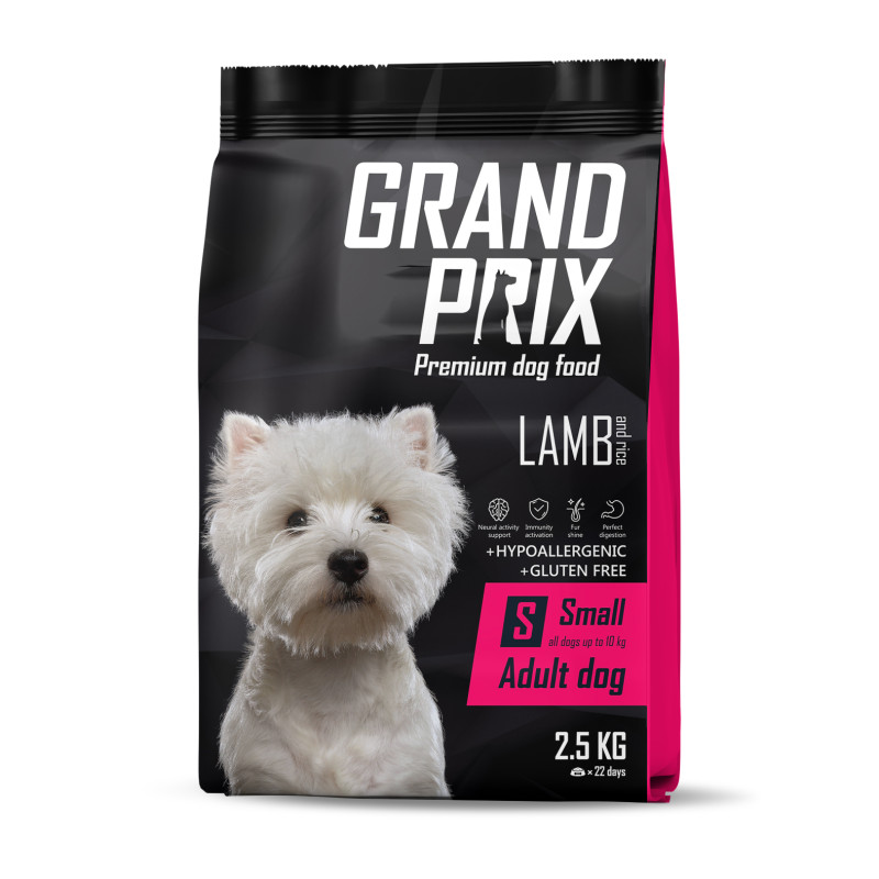 Grand Prix Корм сухой для собак мелких пород с ягненком, 2.5 кг