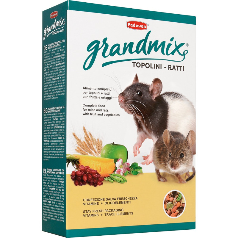 Padovan Grandmix Topolini-ratti Корм для взрослых мышей и крыс, 1 кг