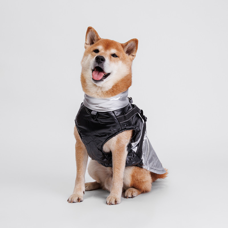 Rungo Куртка-жилетка со шлейкой для собак, XL, серебряная