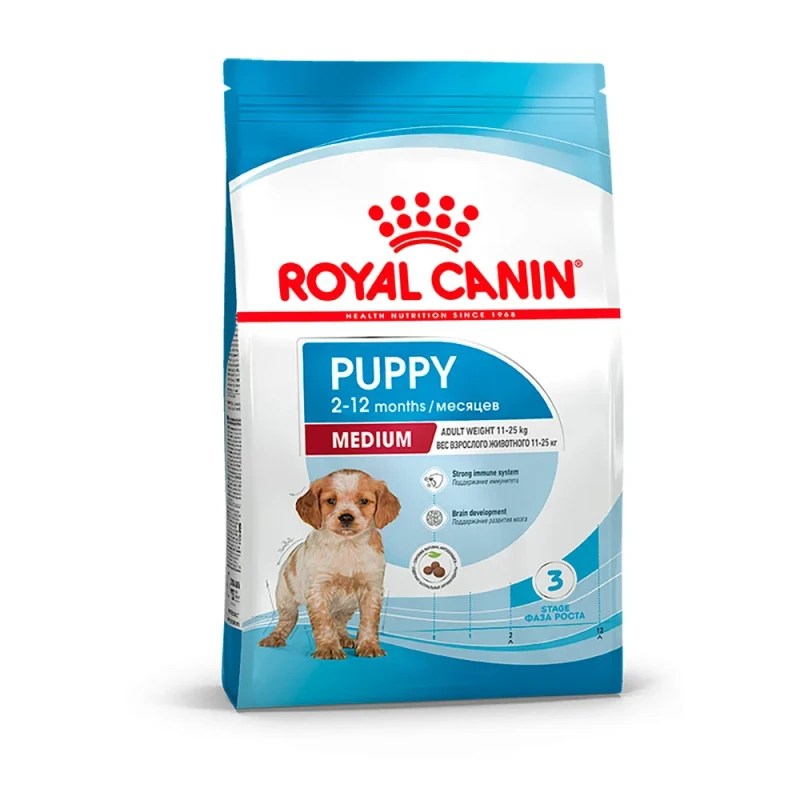 Royal Canin Medium Puppy корм для щенков средних пород 2-12 мес с 2 до 12 месяцев, 3 кг
