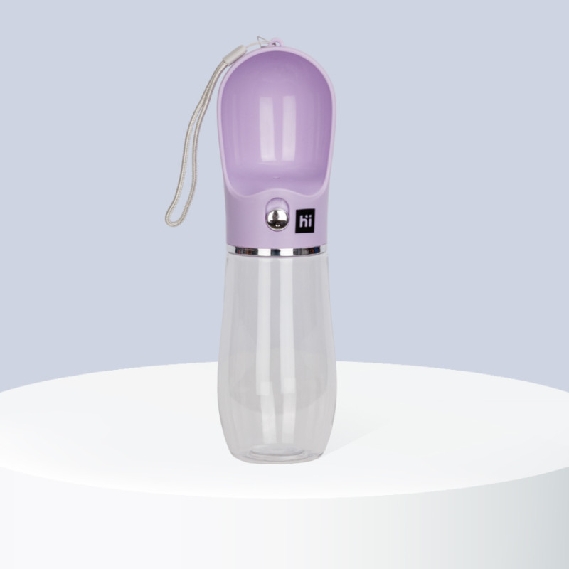 HiPet Бутылка для воды для собак и кошек, 550 мл, лавандовая