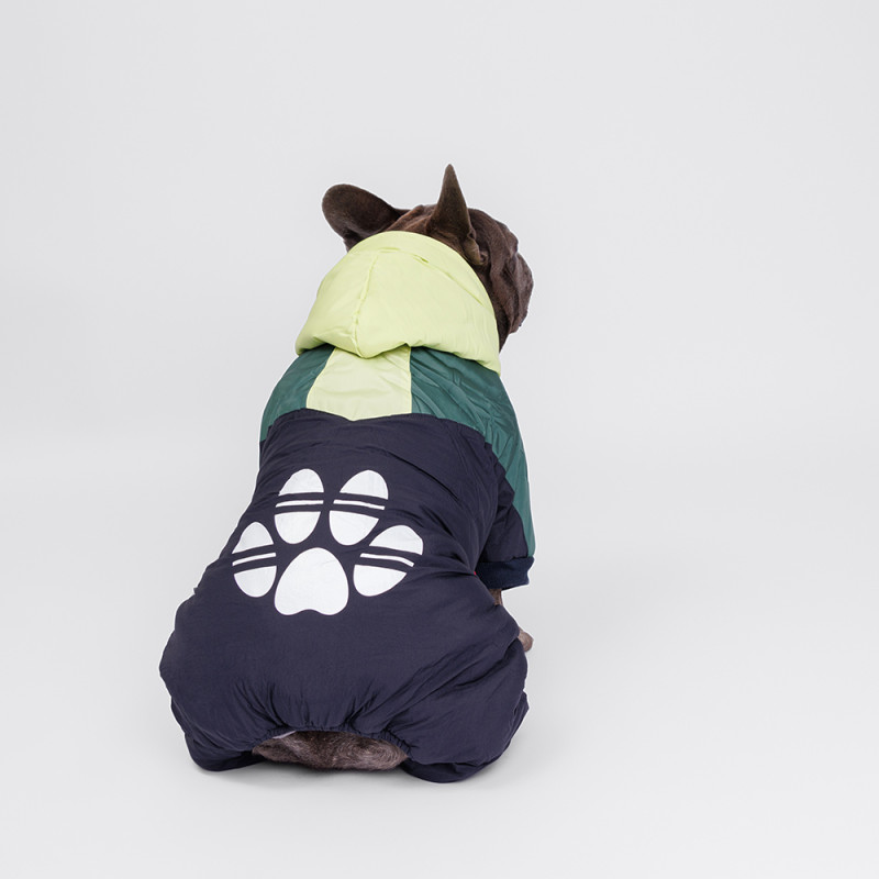 Petmax Комбинезон с капюшоном для собак, 2XL, сине-зеленый
