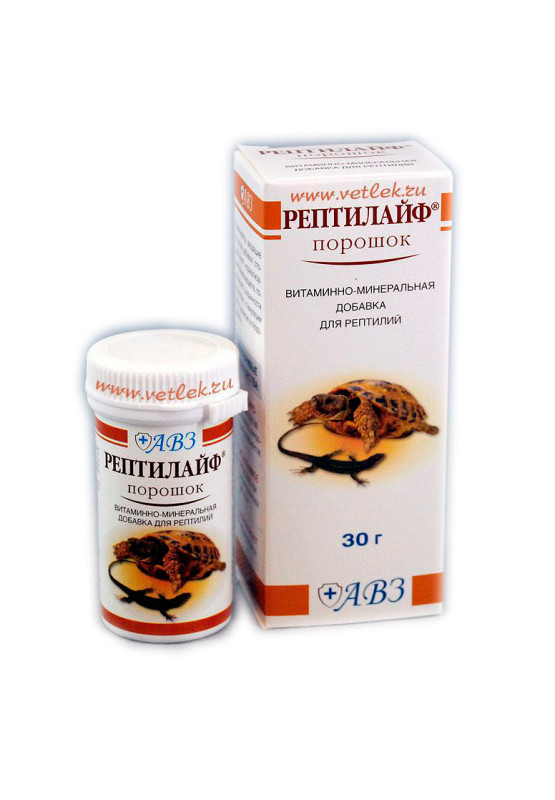 АВЗ Добавка для рептилий Рептилайф витаминно-минеральная порошок, уп. 30 г