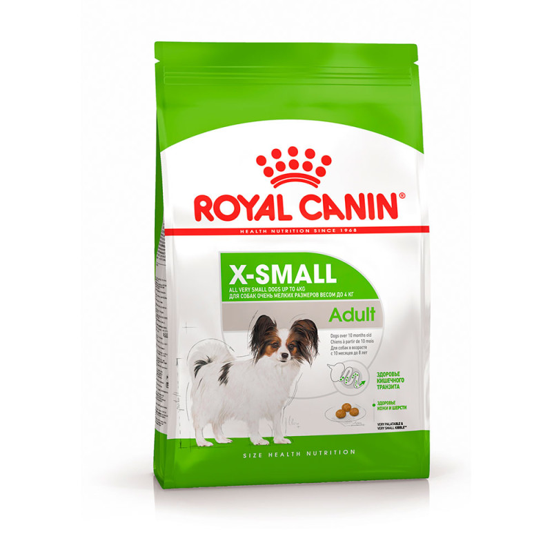 Royal Canin X-Small Adult корм для миниатюрных собак от 10 месяцев до 8 лет, 1,5 кг