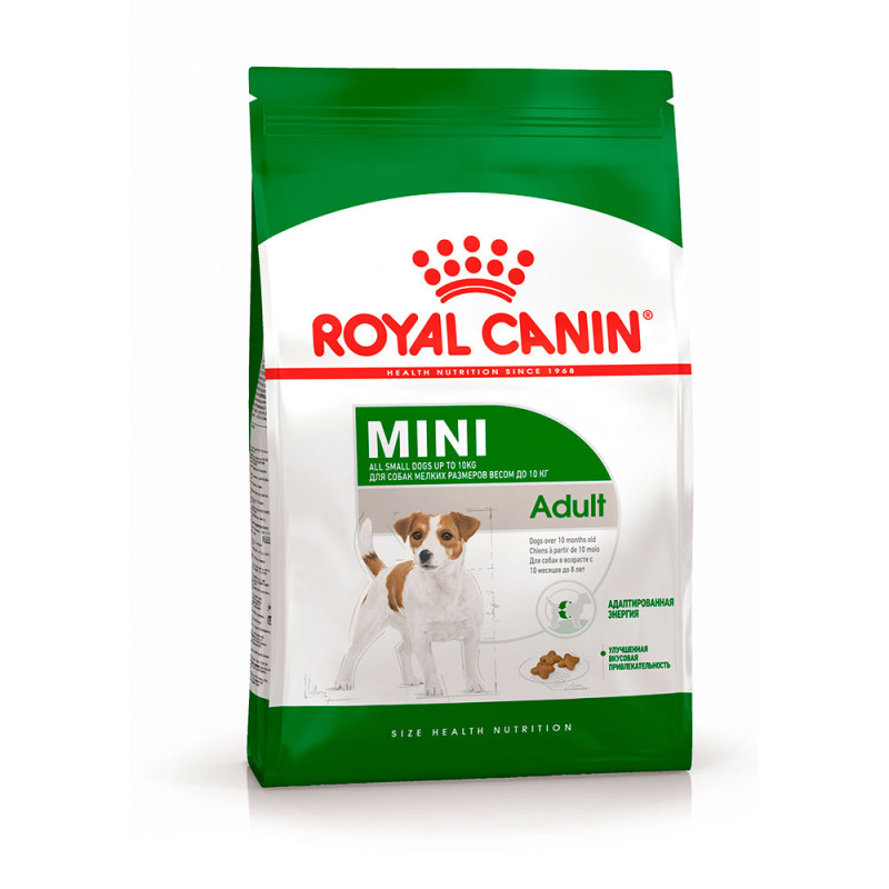 Royal Canin Mini Adult Сухой корм для взрослых собак мелких размеров в возрасте от 10 месяцев до 8 лет, 800 гр.