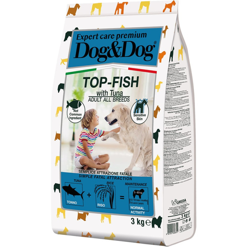 Dog&Dog Top-Fish Сухой корм для собак, с тунцом, 3 кг