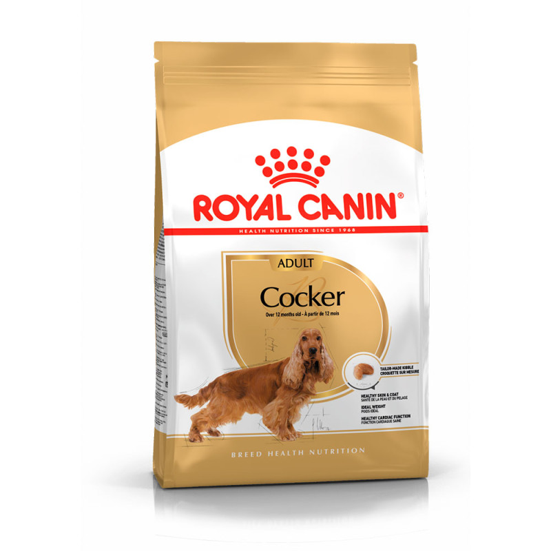 Royal Canin Cocker Adult корм для собак породы кокер-спаниель от 12 месяцев, 3 кг