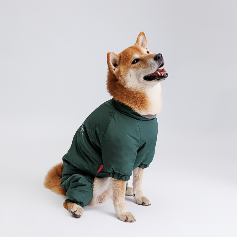 Petmax Комбинезон с замком для собак, 3XL, зеленый (девочка)