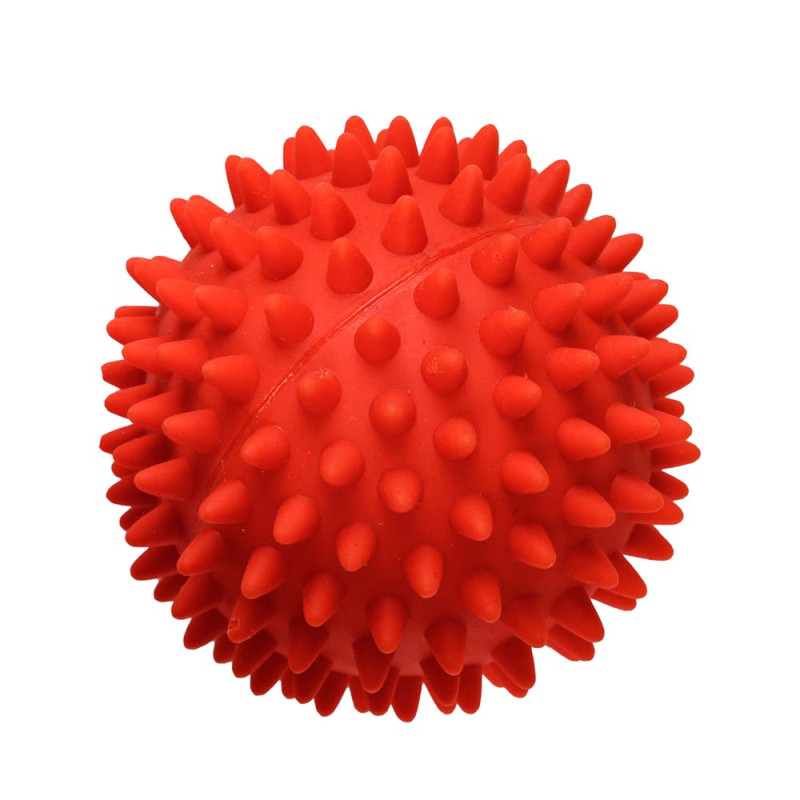 Petmax Игрушка для собак Мяч с шипами разноцветный, винил, 7 см