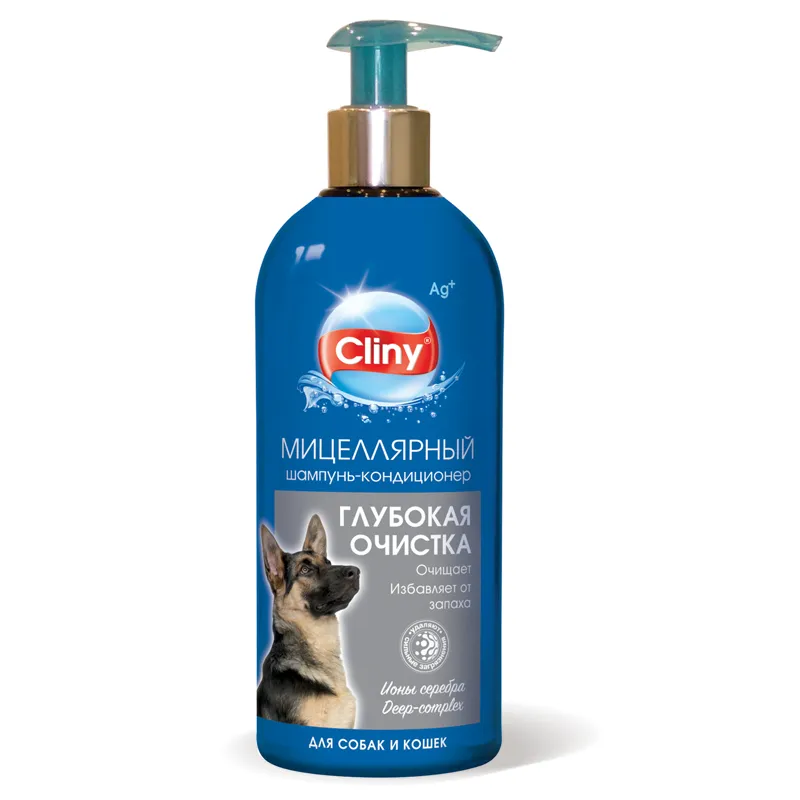 Cliny Шампунь Глубокая очистка для собак и кошек 300мл