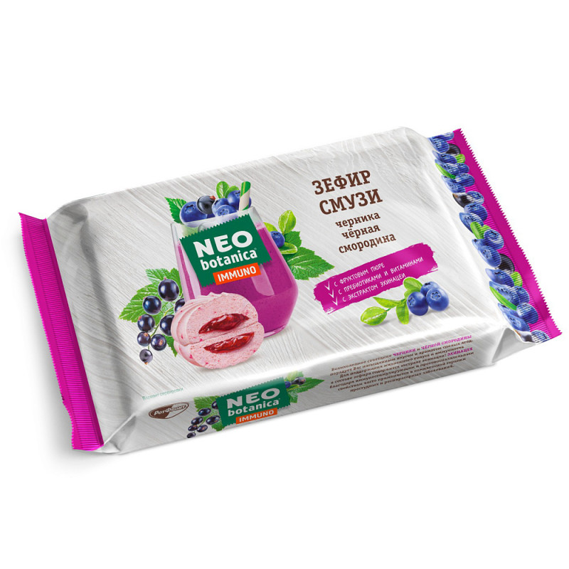 Зефир Neo-botanica Смузи, черника-черная смородина, 280 гр.