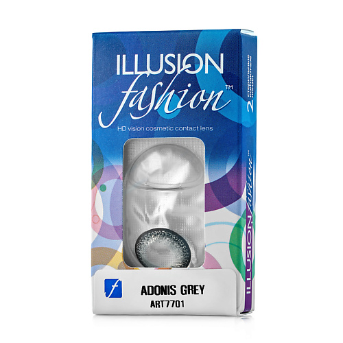 ILLUSION Цветные контактные линзы  fashion ADONIS grey