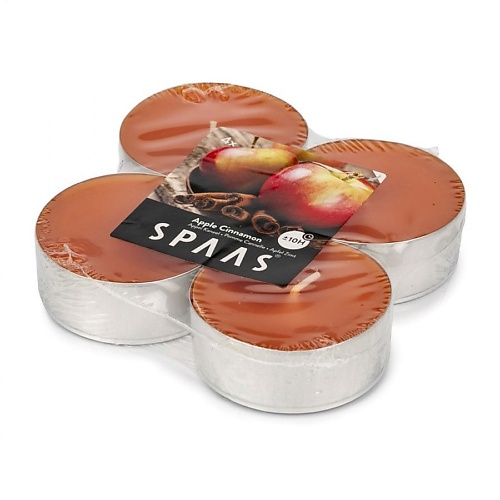 SPAAS Свеча чайная макси ароматическая Яблоко с корицей 1