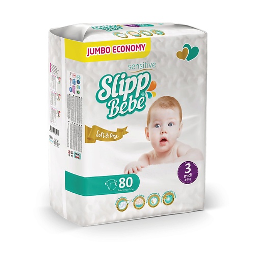 SLIPP BEBE Подгузники для детей JUMBO № 3 80.0