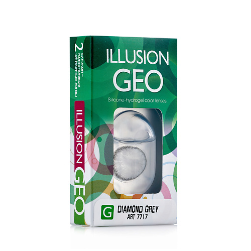 ILLUSION Цветные контактные линзы ILLUSION GEO Diamond grey