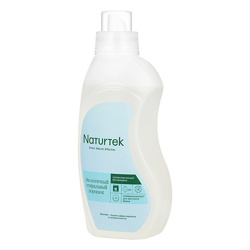 NATURTEK Экологичный гипоаллергенный порошок для стирки детского белья (концентрат) без аромата 800