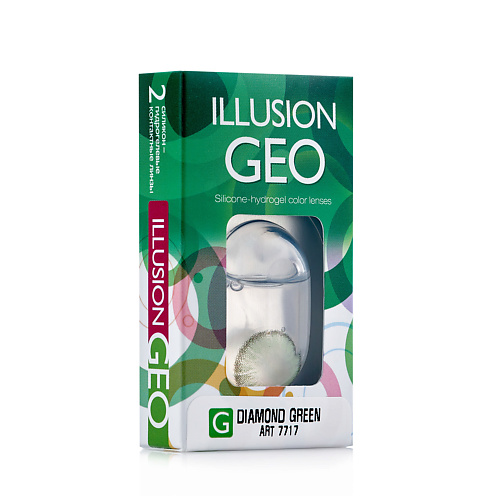 ILLUSION Цветные контактные линзы ILLUSION GEO Diamond green