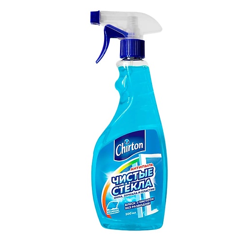 CHIRTON Чистящее средство для мытья стекол и зеркал "Морская свежесть" 500