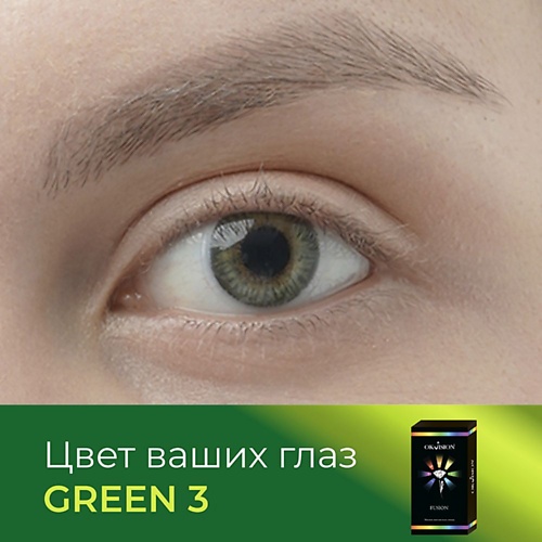 OKVISION Цветные контактные линзы OKVision Fusion color Green 3 на 3 месяца