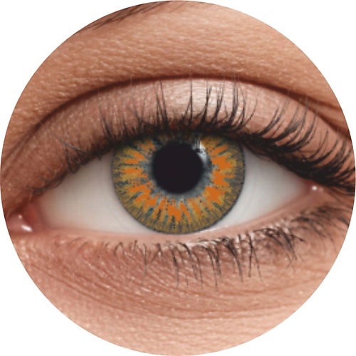 OKVISION Цветные контактные линзы OKVision Fusion color Amber на 1 месяц