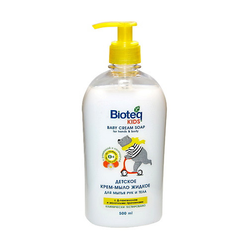 BIOTEQ Детское крем-мыло жидкое для мытья рук и тела 500