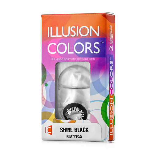 ILLUSION Цветные контактные линзы  colors SHINE black