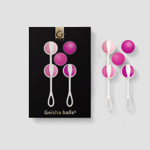 GVIBE Geisha balls 3 Shugar Pink Вагинальные шарки Тренажер кегеля