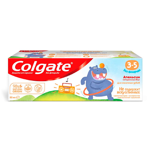 COLGATE Зубная паста Детская без фторида  3-5лет 60