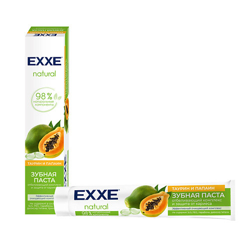 EXXE Зубная паста отбеливающая Natural Таурин и папаин 75