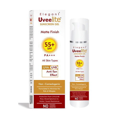 ELEGANT COSMED Солнцезащитный гель SPF 55 с матовым эффектом для всех типов кожи Uveelite 50.0