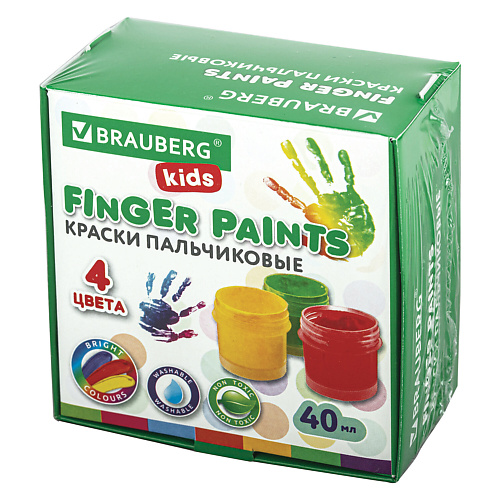 BRAUBERG Краски пальчиковые для малышей KIDS